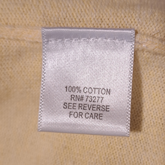 Croft & Barrow Women's Large Sunny Yellow Cardigan Sweater Sleeve Details Pleats - Picture 7 of 10